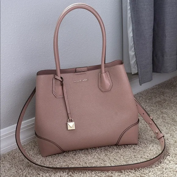 Michael Kors Blush Leather Satchel - Picture 1 of 5